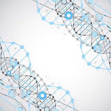 bir Dna molekülleri ile banner. 