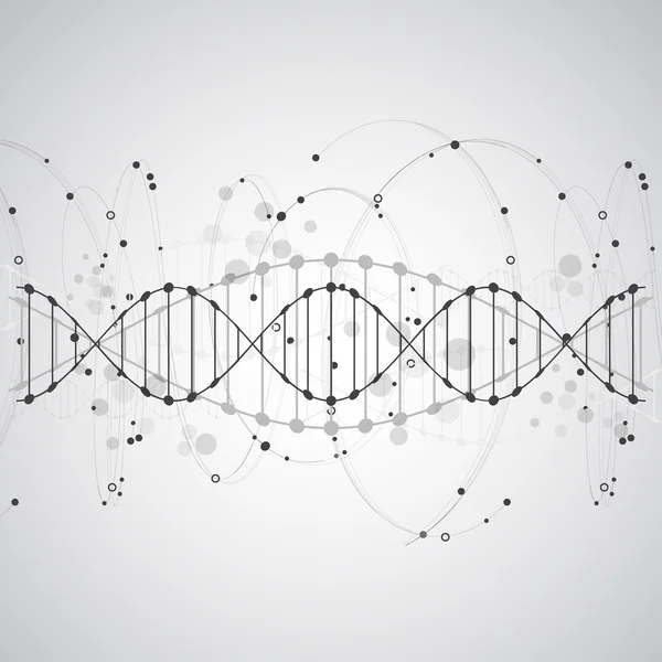 Banner con molecole di DNA . — Vettoriale Stock
