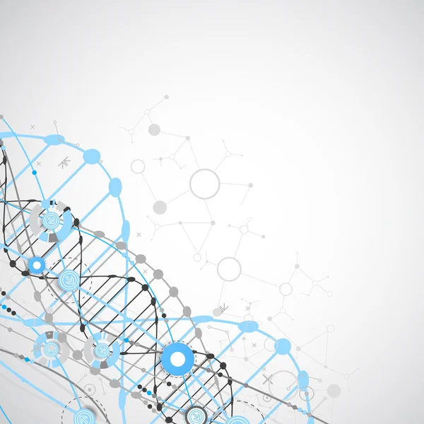 bir Dna molekülleri ile banner. 