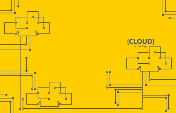 Web cloud tecnologia di sfondo — Vettoriale Stock