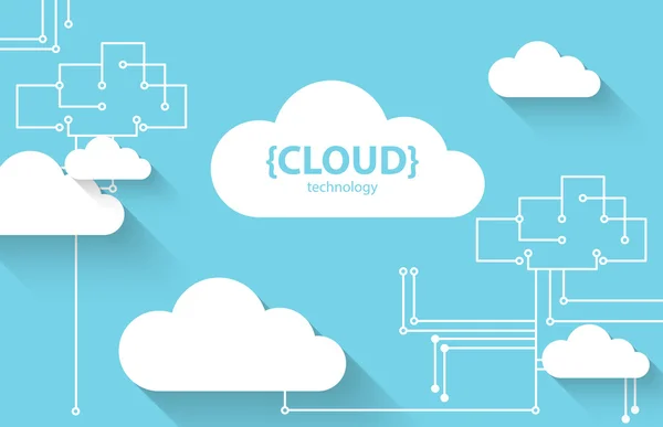 Web Clouds Technologie Hintergrund — Stockvektor