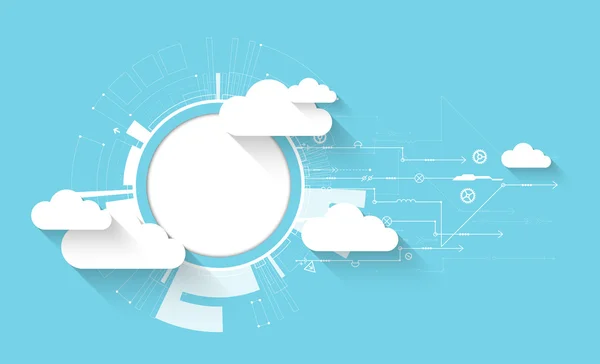 Web Clouds Technologie Hintergrund — Stockvektor
