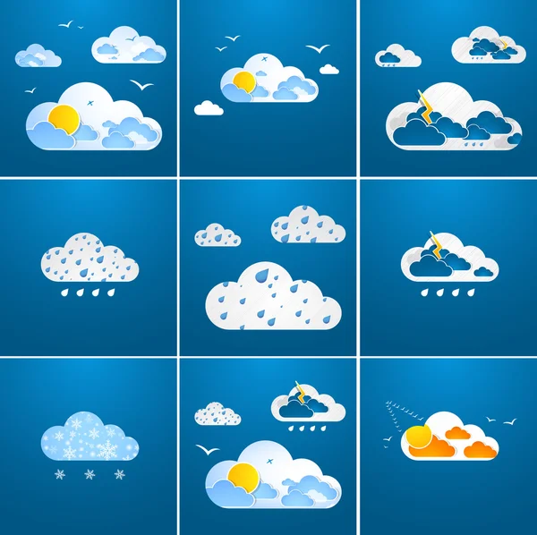 Set of clods themes — Stock Vector