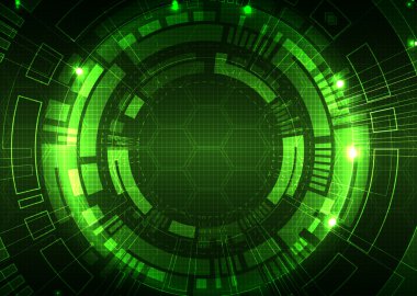 Soyut yeşil dijital teknoloji arka plan. 