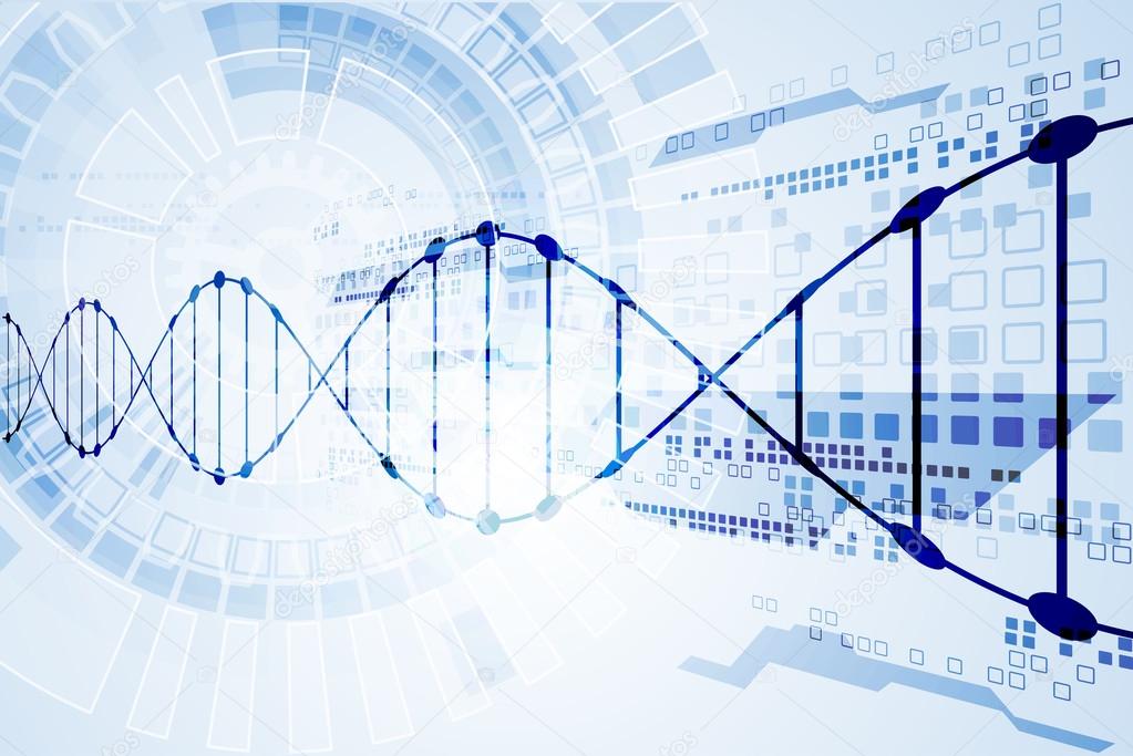 template with  DNA molecules background
