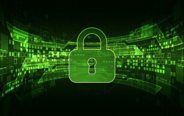 Dijital ve teknolojik koruma kavramı. 