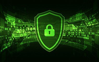 Dijital ve teknolojik koruma kavramı. 