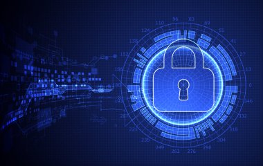 Dijital ve teknolojik koruma kavramı. 