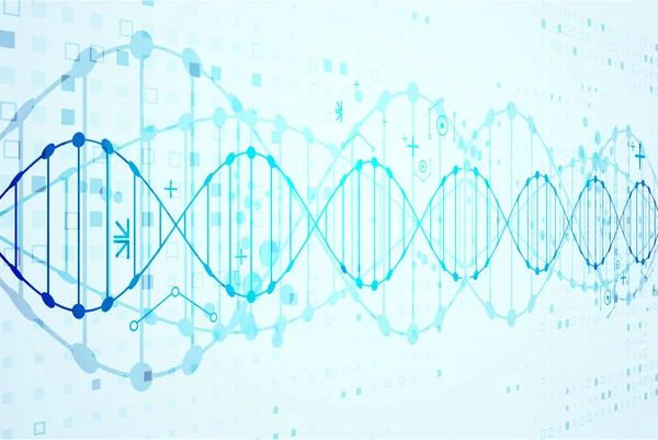 Template with  DNA molecules background — Stock Vector