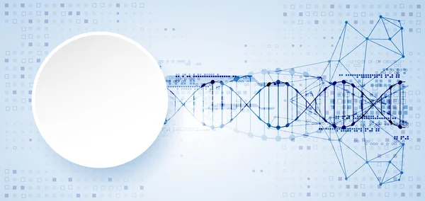 Vorlage mit dna-Molekülen Hintergrund — Stockvektor