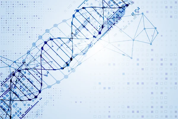 Modèle avec fond de molécules d'ADN — Image vectorielle