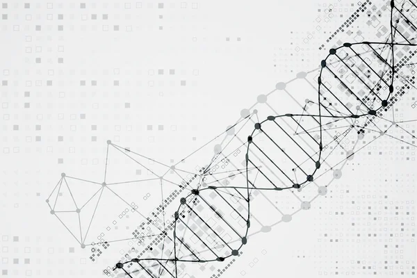 Шаблон с фоном молекул ДНК — стоковый вектор