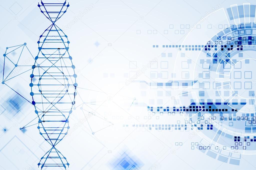 template with  DNA molecules background