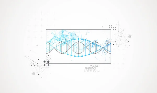 Art Science Template Wallpaper Banner Dna Molecules — Stock Vector