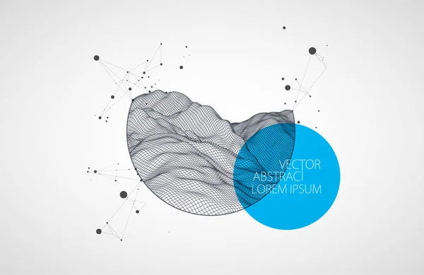 Elementos Científicos Tecnológicos Modernos Fondo Abstracto Moda Ilustración Superficie Ciberespacial — Vector de stock