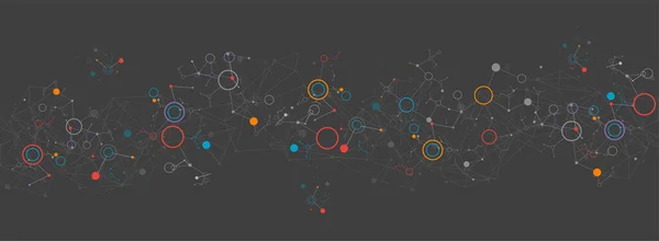 Fundo Abstrato Geométrico Com Linha Conectada Pontos Antecedentes Digitais Futuristas —  Vetores de Stock