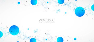 Bilim ve teknoloji sunumu için şablon. Pleksus biçimi arkaplanı.