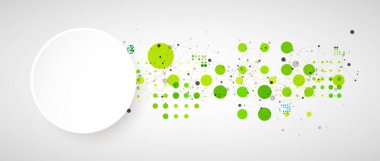 Modern geometrik çember soyut arkaplan. Noktalı doku şablonu. Yarım ton biçiminde ve pleksus etkisi olan geometrik desen.