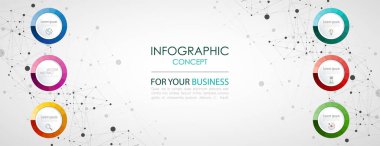 Vektör bilgi şablonu. Seçenekleri olan iş kavramı.