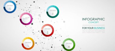 Vektör bilgi şablonu. Seçenekleri olan iş kavramı.