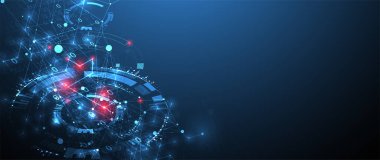 Isome büyük veri kavramı, veritabanı. Soyut teknoloji geçmişi. Vektör illüstrasyonu