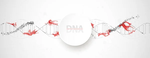 Science Template Wallpaper Banner Dna Virus Molecules Vector Illustration — Stock Vector