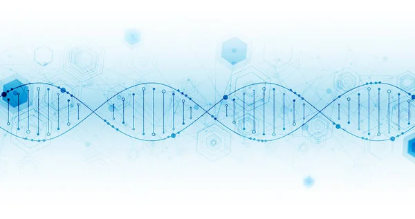 Science Mall Abstrakt Bakgrund Med Dna Molekyler Vektorillustration — Stock vektor