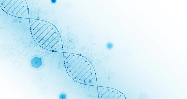 Wissenschaftsschablone Abstrakter Hintergrund Mit Dna Molekülen Vektorillustration — Stockvektor