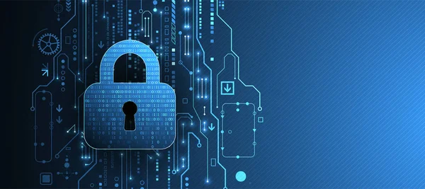 Sicurezza Informatica Protezione Della Rete Privacy Del Sistema — Vettoriale Stock