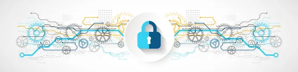 Beschermingsconcept Bescherm Mechanisme Systeemprivacy — Stockvector