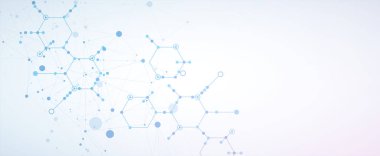 Bilim ve teknoloji sunumu için şablon. Pleksus biçimi arkaplanı.