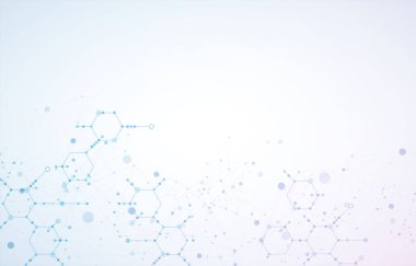 Bilim ve teknoloji sunumu için şablon. Pleksus biçimi arkaplanı.