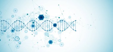 Tasarım çalışmaları için soyut mavi altıgen fütüristik arkaplan