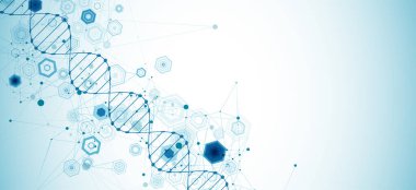 Tasarım çalışmaları için soyut mavi altıgen fütüristik arkaplan