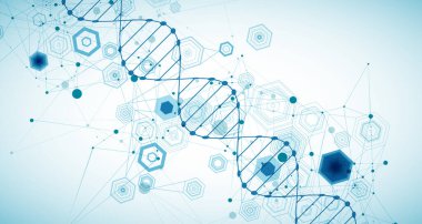 Tasarım çalışmaları için soyut mavi altıgen fütüristik arkaplan