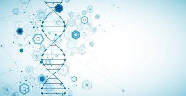 Tasarım çalışmaları için soyut mavi altıgen fütüristik arkaplan