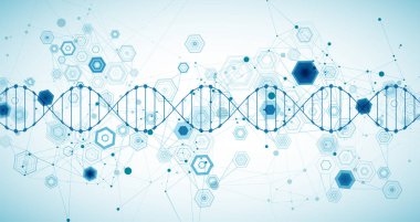 Tasarım çalışmaları için soyut mavi altıgen fütüristik arkaplan