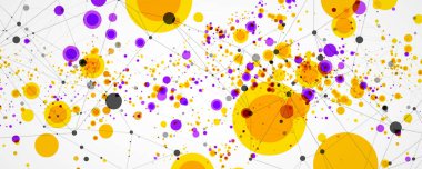Modern geometrik çember soyut arkaplan. Noktalı doku şablonu. Yarım ton biçiminde ve pleksus etkisi olan geometrik desen.