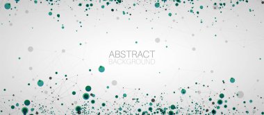 Noktaları ve çizgileri birleştiren bilim ve teknoloji sunumu şablonu. Pleksus tarzı arka plan. Genel ağ bağlantısı.