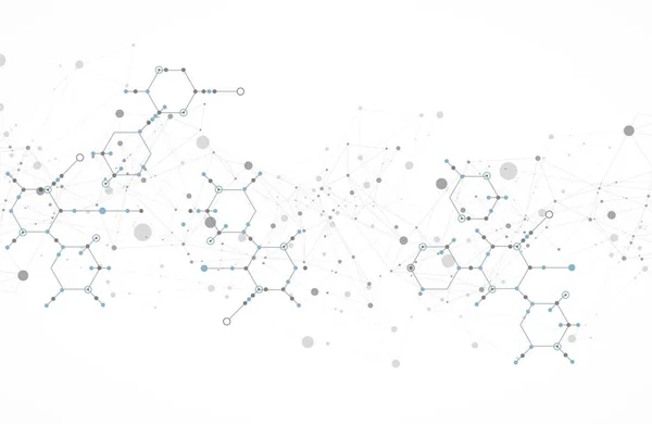 Modelo Para Apresentação Ciência Tecnologia Plexo Estilo Fundo — Vetor de Stock