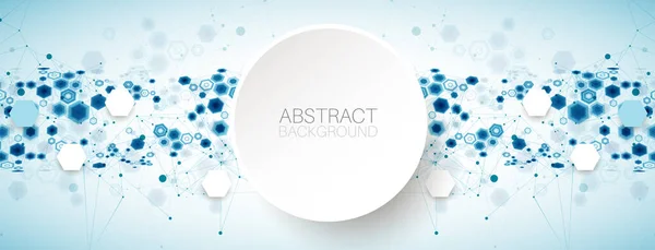 Abstrakt Blå Hexagon Futuristisk Bakgrund För Design Verk — Stock vektor