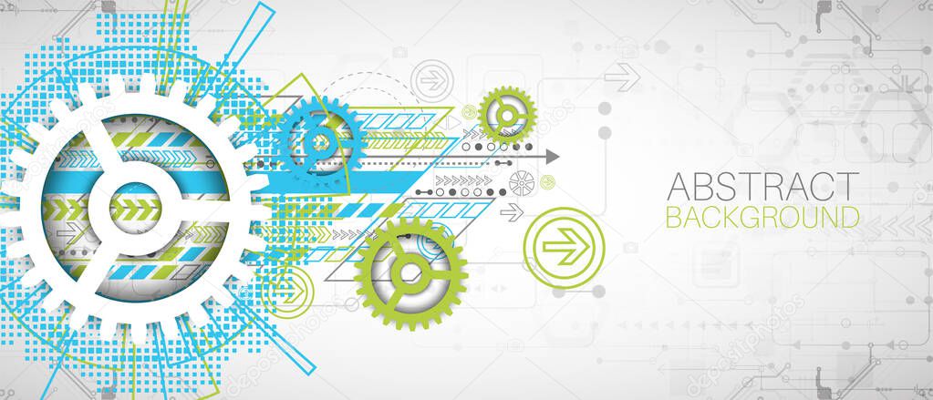 Modern futuristic, engineering, science, technology vector background.