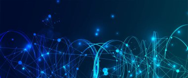 Pleksus etkisi olan soyut girdap çizgileri. Fütürist geometrik kompozisyon. Tasarım çalışmaları için arkaplan.