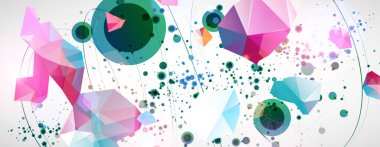 Bilim ve teknoloji sunumu için şablon. Pleksus biçimi arkaplanı.