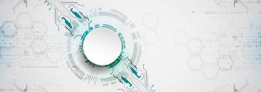 Soyut teknoloji devre kartı. İletişim konsepti.