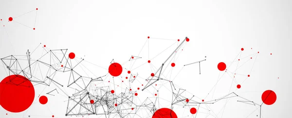 Model Voor Presentatie Van Wetenschap Technologie Plexus Stijl Achtergrond Met — Stockvector