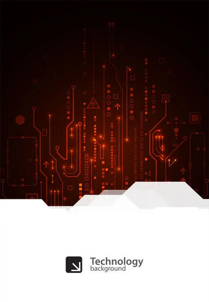Carte Circuit Technologie Abstraite Concept Communication — Image vectorielle
