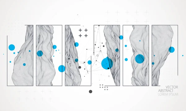 Moderní Vědecké Nebo Technologické Prvky Náměstí Moderní Abstraktní Pozadí Povrchová — Stockový vektor