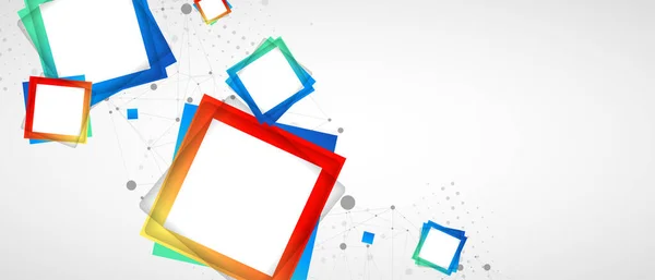 Quadrados Multicoloridos Dispostos Uma Abstração Plexo Para Uso Campos Científicos —  Vetores de Stock