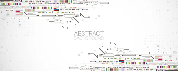 Absztrakt Technológiai Áramkör Kommunikációs Elv — Stock Vector